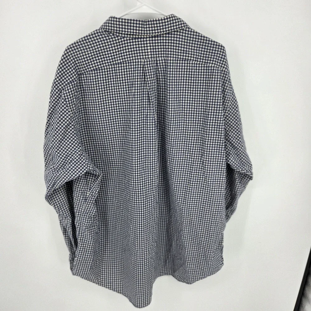 Polo Ralph Lauren‎ Classic Fit XXL Black White Gingham Plaid Button Shirt Mens